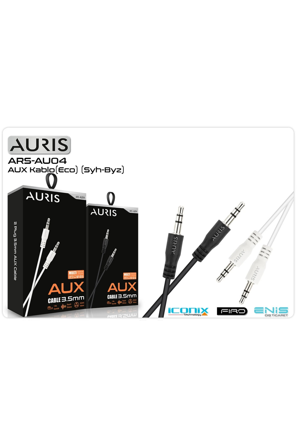 Auris Aux Kablo 1 M Qtop ARS-AU04
